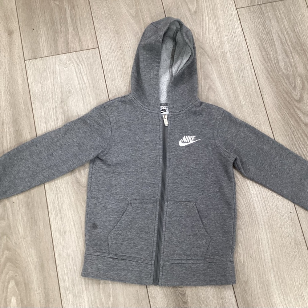 Nike Kids Gray Zip-Up Hoodie